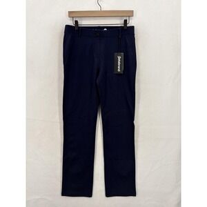 Betabrand Navy Straight Leg Pants